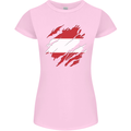 Torn Austria Flag Austrian Day Football Womens Petite Cut T-Shirt Light Pink
