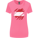 Torn Austria Flag Austrian Day Football Womens Wider Cut T-Shirt Azalea