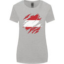 Torn Austria Flag Austrian Day Football Womens Wider Cut T-Shirt Sports Grey