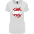 Torn Austria Flag Austrian Day Football Womens Wider Cut T-Shirt White