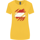 Torn Austria Flag Austrian Day Football Womens Wider Cut T-Shirt Yellow