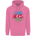 Torn Azerbaijan Flag Azerbaijani Day Football Childrens Kids Hoodie Azalea