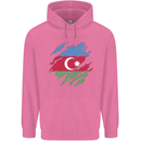 Torn Azerbaijan Flag Azerbaijani Day Football Childrens Kids Hoodie Azalea