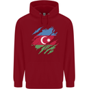 Torn Azerbaijan Flag Azerbaijani Day Football Childrens Kids Hoodie Red