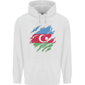 Torn Azerbaijan Flag Azerbaijani Day Football Childrens Kids Hoodie White