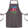 Torn Azerbaijan Flag Azerbaijani Day Football Cotton Apron 100% Organic Dark Grey