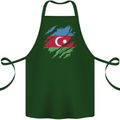 Torn Azerbaijan Flag Azerbaijani Day Football Cotton Apron 100% Organic Forest Green