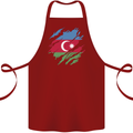 Torn Azerbaijan Flag Azerbaijani Day Football Cotton Apron 100% Organic Maroon