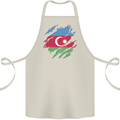 Torn Azerbaijan Flag Azerbaijani Day Football Cotton Apron 100% Organic Natural