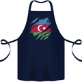 Torn Azerbaijan Flag Azerbaijani Day Football Cotton Apron 100% Organic Navy Blue