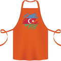 Torn Azerbaijan Flag Azerbaijani Day Football Cotton Apron 100% Organic Orange