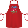 Torn Azerbaijan Flag Azerbaijani Day Football Cotton Apron 100% Organic Red