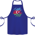 Torn Azerbaijan Flag Azerbaijani Day Football Cotton Apron 100% Organic Royal Blue