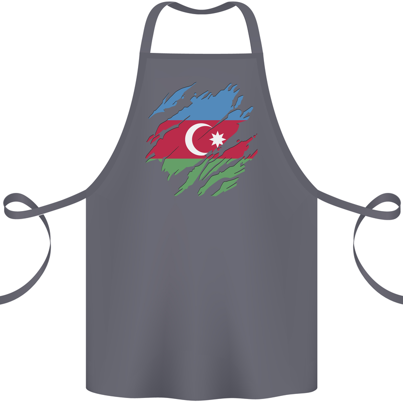 Torn Azerbaijan Flag Azerbaijani Day Football Cotton Apron 100% Organic Steel