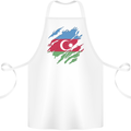 Torn Azerbaijan Flag Azerbaijani Day Football Cotton Apron 100% Organic White