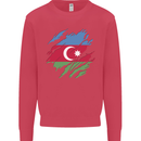 Torn Azerbaijan Flag Azerbaijani Day Football Kids Sweatshirt Jumper Heliconia
