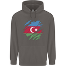 Torn Azerbaijan Flag Azerbaijani Day Football Mens 80% Cotton Hoodie Charcoal