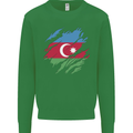 Torn Azerbaijan Flag Azerbaijani Day Football Mens Sweatshirt Jumper Irish Green