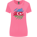 Torn Azerbaijan Flag Azerbaijani Day Football Womens Wider Cut T-Shirt Azalea