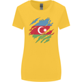 Torn Azerbaijan Flag Azerbaijani Day Football Womens Wider Cut T-Shirt Yellow