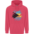 Torn Bahamas Flag Bahamians Day Football Childrens Kids Hoodie Heliconia