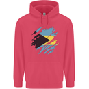 Torn Bahamas Flag Bahamians Day Football Childrens Kids Hoodie Heliconia