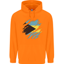 Torn Bahamas Flag Bahamians Day Football Childrens Kids Hoodie Orange