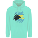 Torn Bahamas Flag Bahamians Day Football Childrens Kids Hoodie Peppermint