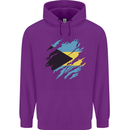Torn Bahamas Flag Bahamians Day Football Childrens Kids Hoodie Purple