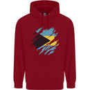 Torn Bahamas Flag Bahamians Day Football Childrens Kids Hoodie Red