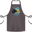 Torn Bahamas Flag Bahamians Day Football Cotton Apron 100% Organic Dark Grey