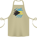 Torn Bahamas Flag Bahamians Day Football Cotton Apron 100% Organic Khaki