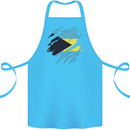 Torn Bahamas Flag Bahamians Day Football Cotton Apron 100% Organic Turquoise
