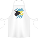 Torn Bahamas Flag Bahamians Day Football Cotton Apron 100% Organic White