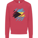 Torn Bahamas Flag Bahamians Day Football Kids Sweatshirt Jumper Heliconia