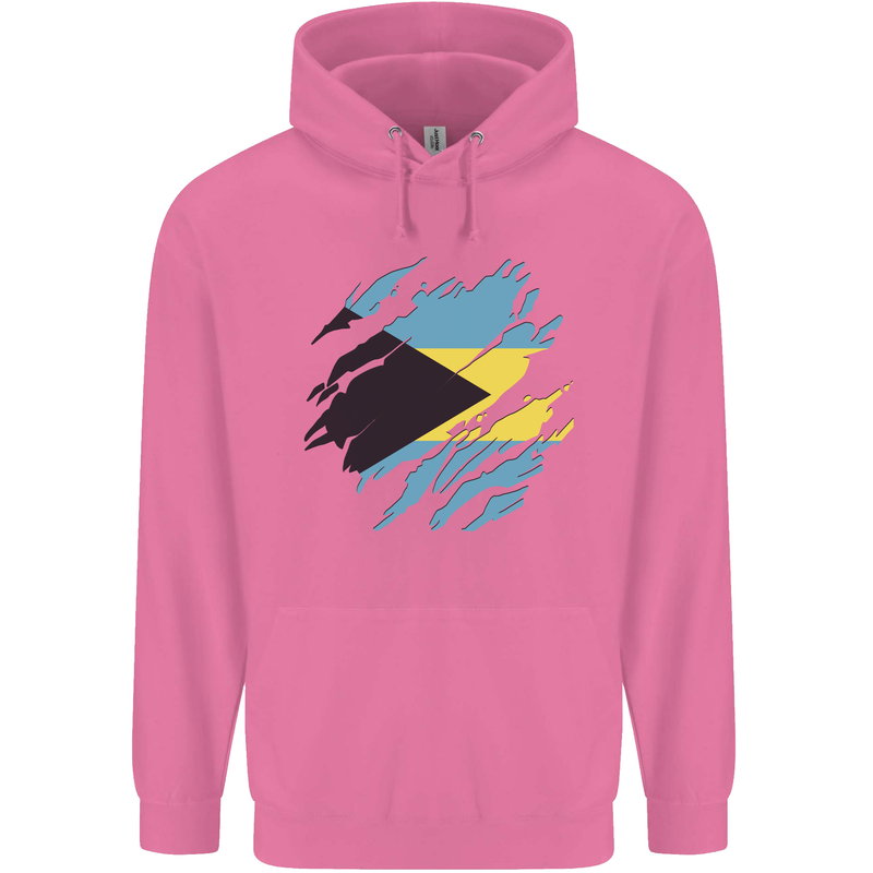 Torn Bahamas Flag Bahamians Day Football Mens 80% Cotton Hoodie Azelea