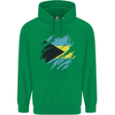Torn Bahamas Flag Bahamians Day Football Mens 80% Cotton Hoodie Irish Green