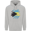 Torn Bahamas Flag Bahamians Day Football Mens 80% Cotton Hoodie Sports Grey