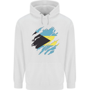 Torn Bahamas Flag Bahamians Day Football Mens 80% Cotton Hoodie White
