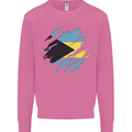 Torn Bahamas Flag Bahamians Day Football Mens Sweatshirt Jumper Azalea