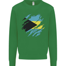 Torn Bahamas Flag Bahamians Day Football Mens Sweatshirt Jumper Irish Green