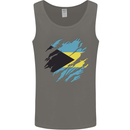 Torn Bahamas Flag Bahamians Day Football Mens Vest Tank Top Charcoal