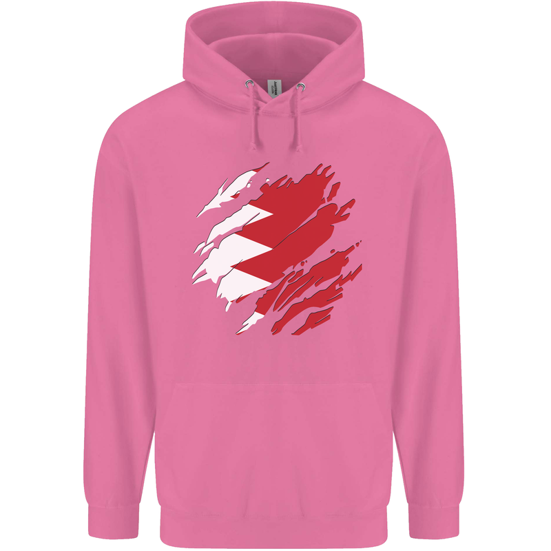 Torn Bahrain Flag Bahraini Day Football Childrens Kids Hoodie Azalea
