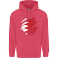 Torn Bahrain Flag Bahraini Day Football Childrens Kids Hoodie Heliconia