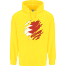 Torn Bahrain Flag Bahraini Day Football Childrens Kids Hoodie Yellow