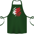 Torn Bahrain Flag Bahraini Day Football Cotton Apron 100% Organic Forest Green