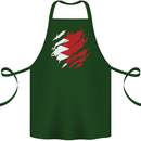 Torn Bahrain Flag Bahraini Day Football Cotton Apron 100% Organic Forest Green