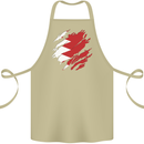 Torn Bahrain Flag Bahraini Day Football Cotton Apron 100% Organic Khaki