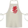 Torn Bahrain Flag Bahraini Day Football Cotton Apron 100% Organic Natural