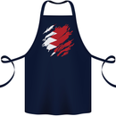 Torn Bahrain Flag Bahraini Day Football Cotton Apron 100% Organic Navy Blue